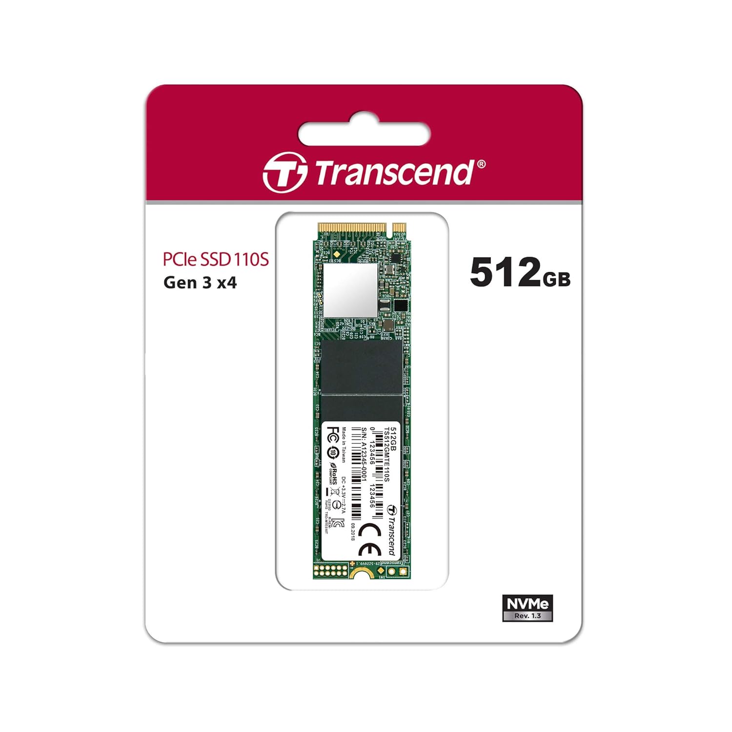 Transcend 110S NVMe PCIe Gen3 x4 Internal SSD M.2 2280 | Sequential Read/Write Up to 2,500/1,700 MB/s | 256GB/512GB/1TB/2TB Transcend 110S NVMe PCIe Gen3 x4 Internal SSD M.2 2280 | Sequential Read/Write Up to 2,500/1,700 MB/s | 256GB/512GB/1TB/2TB